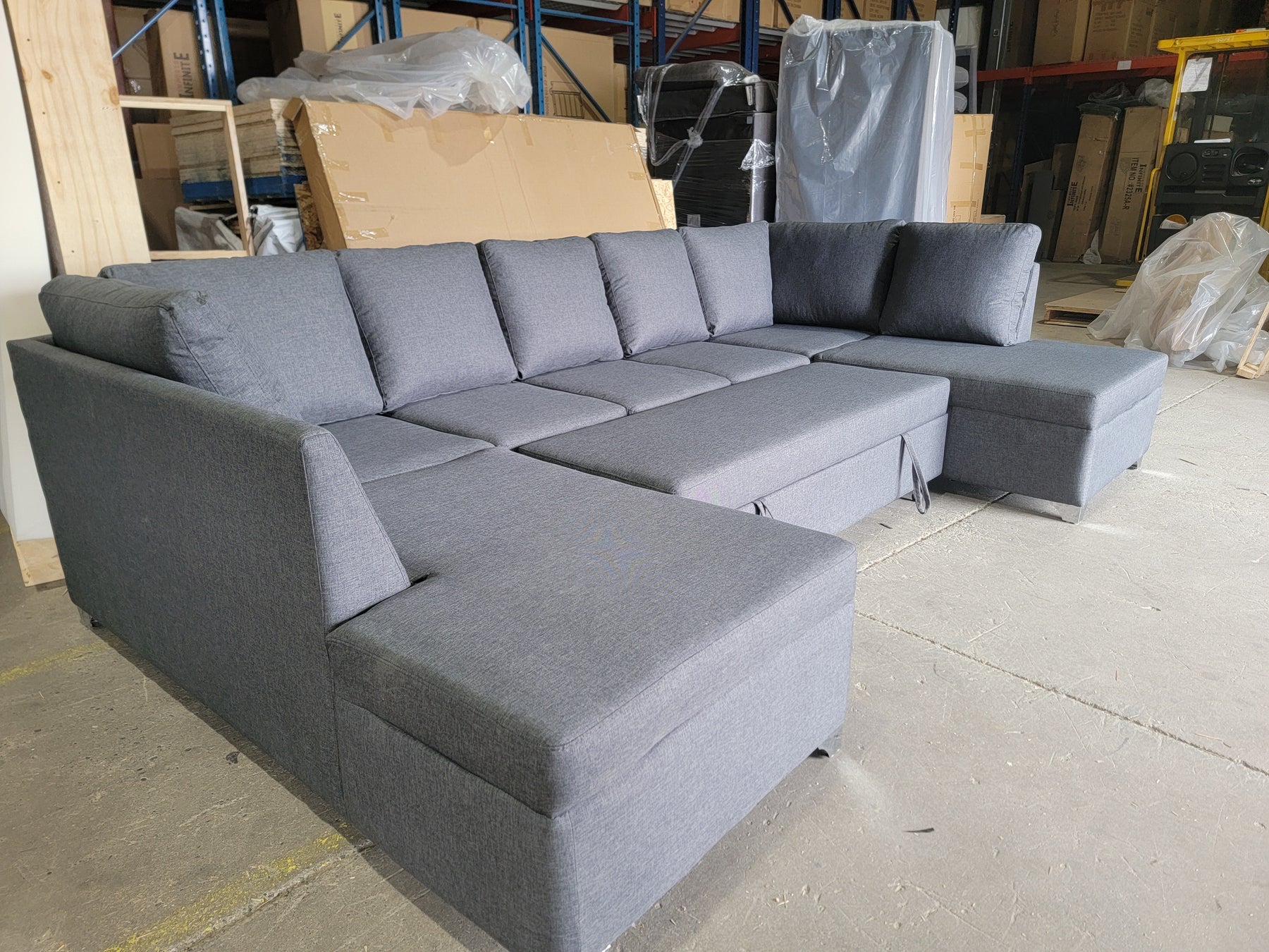 CAD6156 Sofa Bed U Shape - Customizable Configurations Available Made In Canada