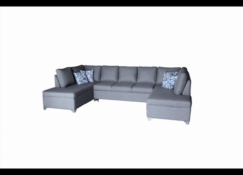 CAD6156 Sofa Bed U Shape - Customizable Configurations Available Made In Canada